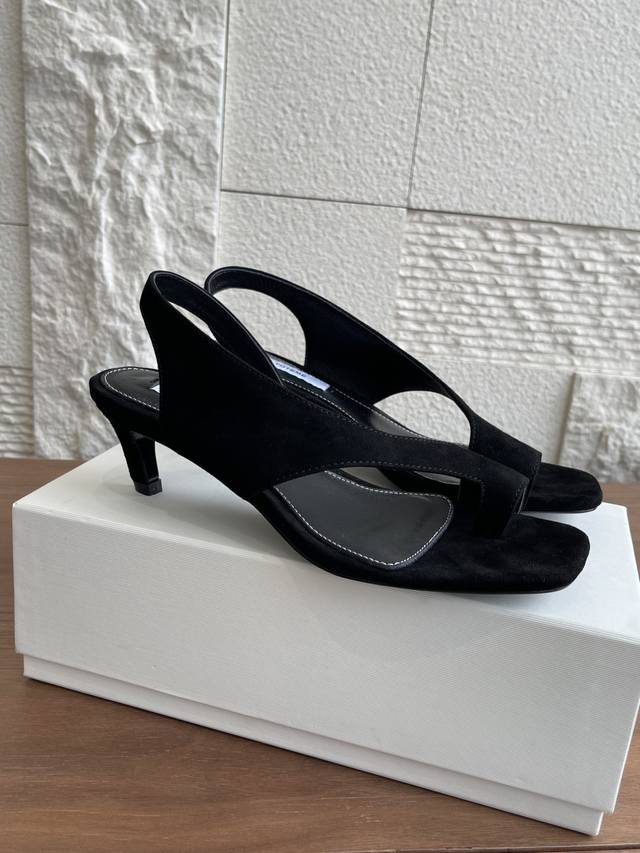 Top version: Flat mid-heel Toteme 25Sss Swedish niche flip-flop sandals Simple a