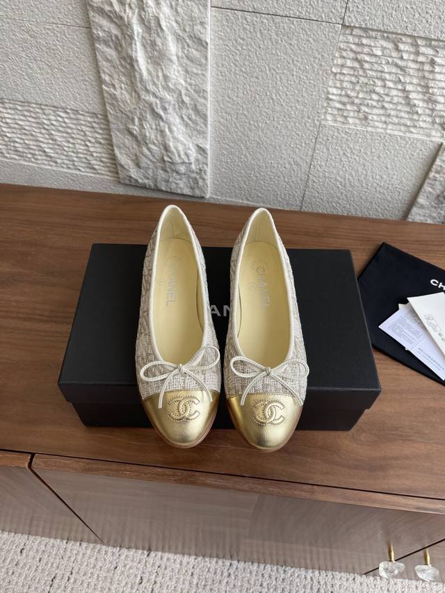 Top version: Chanel 25Ss Spring and Summer new shoe with double C embroidered on