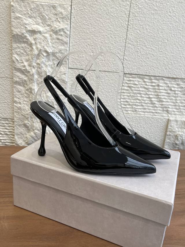 Top version Jimmy Choo 25Ss Spring and Summer new pointed high-heeled sandals si