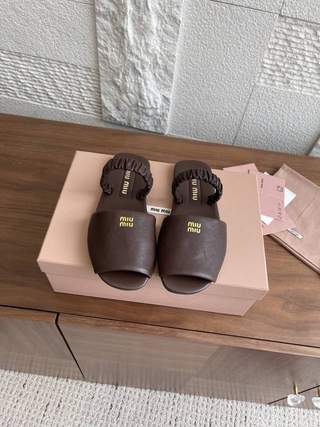 Top version: Miu Miu 25Ss Spring/Summer new sandals and slippers Miu Miu 25 new