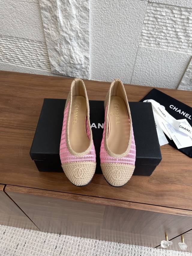 Top version: Chanel 25P new summer product raffia woven toe embroidered double C