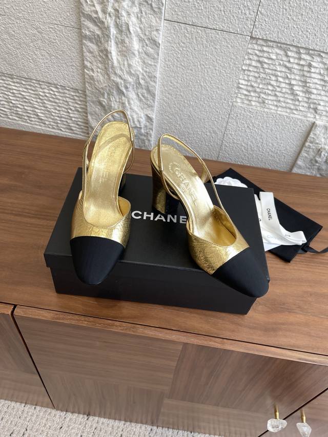 Top version: Chanel 2025B Summer New Metal Sheepskin Sandals Slippers Single Sho