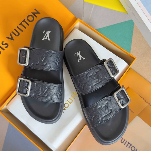 Top version: Men's Lv Louis Vuitton L's Venice series thick-soled sandals Origin
