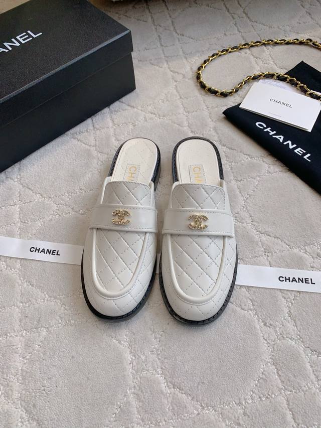 slippers single shoes Chane* new double C buckle loafer series Chanel high-end f