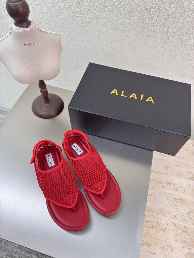 Flip-toe shoes with Velcro and adjustable 25 classic mesh surface Alaia single s