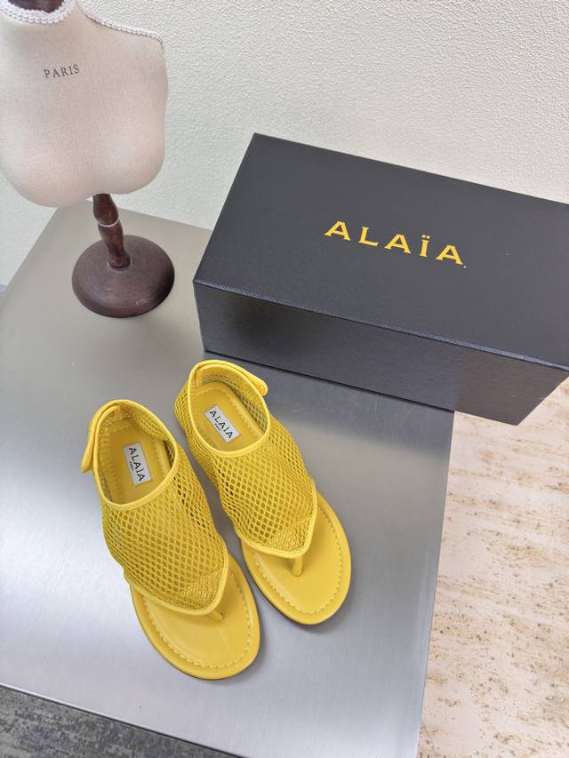 Flip-flops with Velcro and adjustable 25cm classic mesh surface Alaia single sho