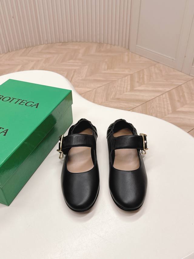 New Bv2025 series! Astaire Mary Jane ballet shoes with rabbit buckle Intrecciato
