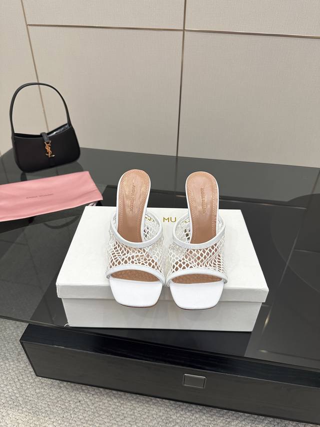 Top version mesh surface 330 diamond surface Amina Muaddi sparkling diamond beau