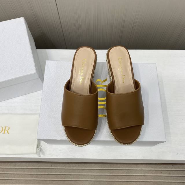 Factory price P Dior's new D-Attitude wedge sandals with waterproof platform Thi