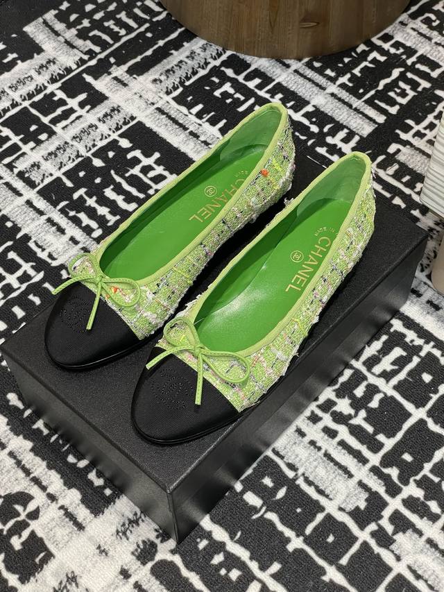 25Fw Chanel bow ballet flat shoes in the latest early spring colors Believe me,