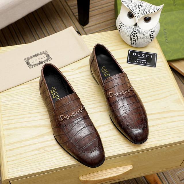Gucci official website men's business formal leather shoes update Hong Kong coun