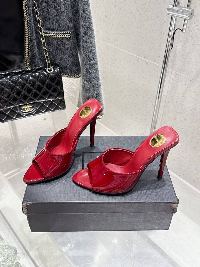 Saint Laurent Ysl new high-heeled sandals Original last, top quality Upper: cowh