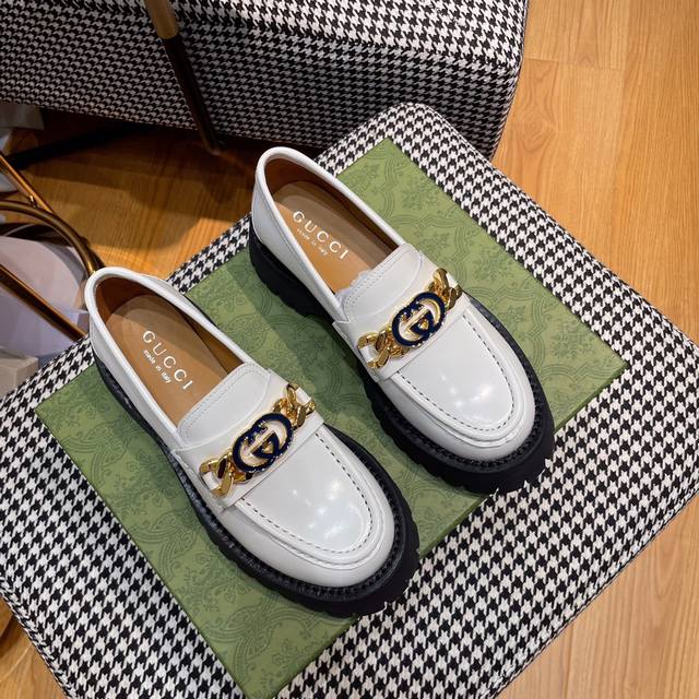 High-end upgraded version of Gucci thick-soled shoes Increase height and slimnes