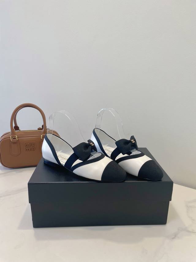Chanel Chanel Jennie 25C bow Mary Jane, Snow White bow Mary Jane single shoes ar