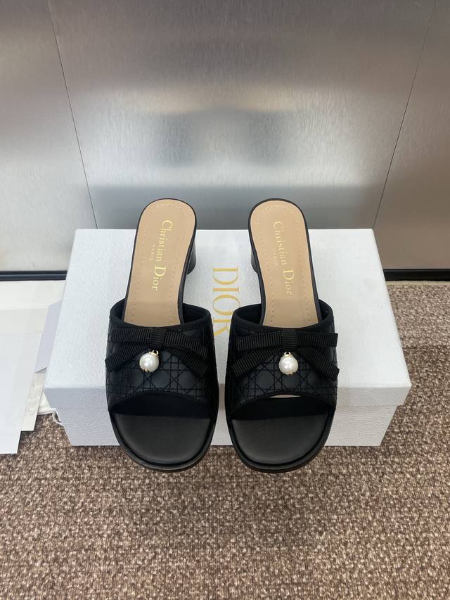Factory P price P Dior 2025 Spring and Summer New Ballet Series Cylindrical Heel