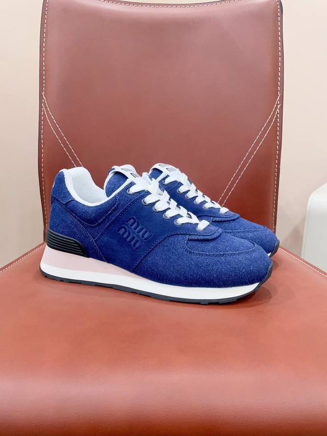 Certified Miumi* thick-soled casual canvas shoes 24 spring and summer counters f