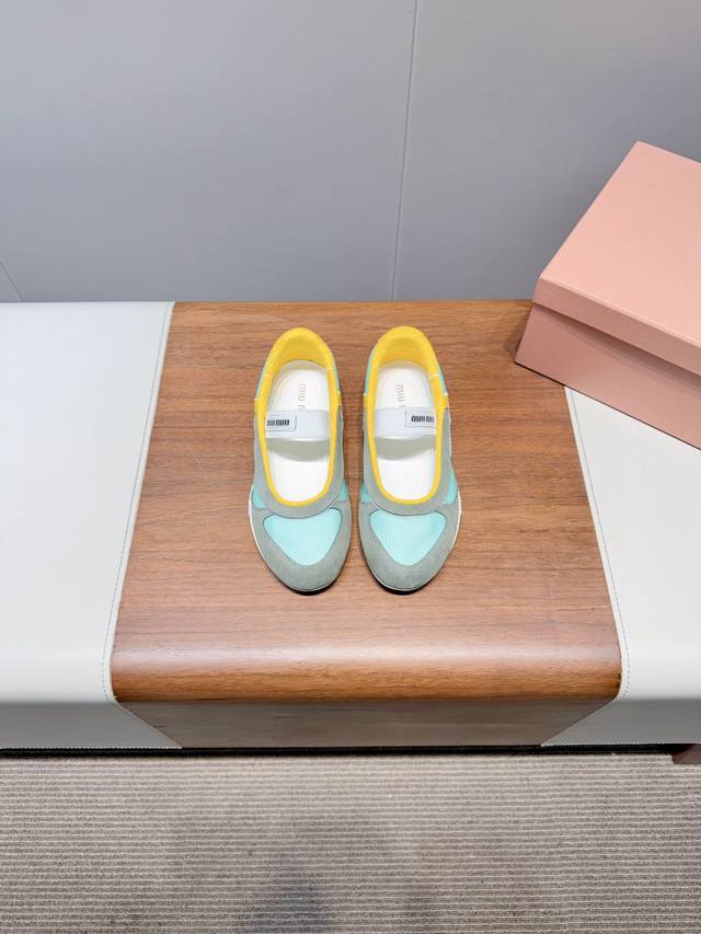 Miu Mi- 25Ss Spring and Summer new catwalk Miumiu Mary Jane Dexun casual shoes S
