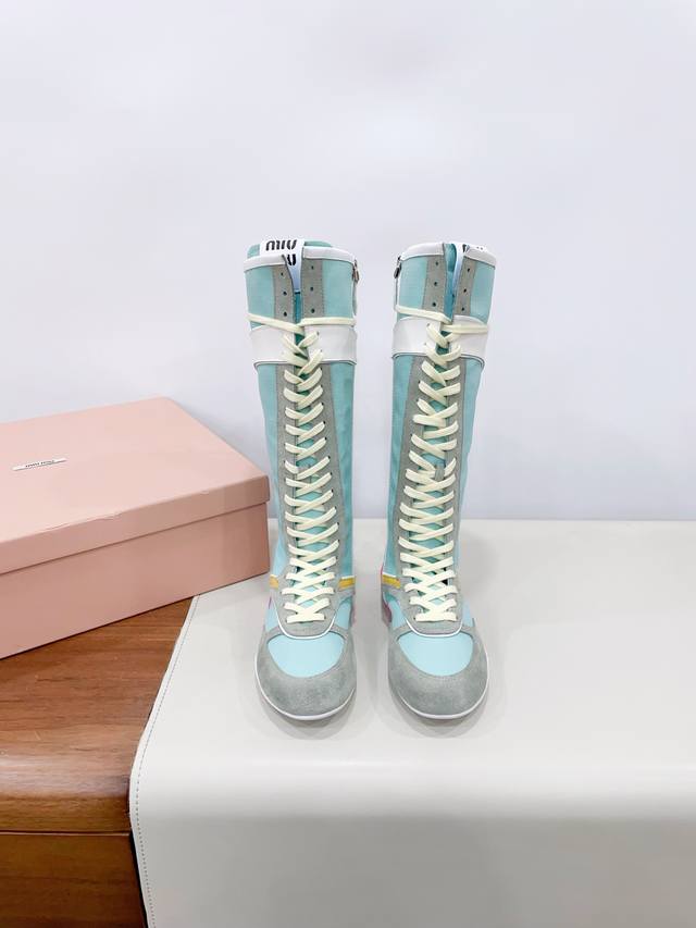 Miu Mi* 25Ss Spring and Summer new catwalk Miumiu Dexun casual boots The show cr