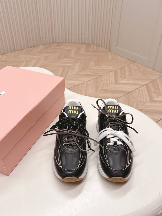 Factory, Miumiu Miu Miu's latest American retro style daddy shoes sneakers~ A mu