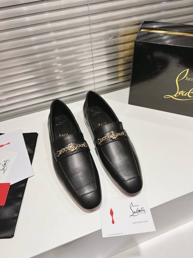 Leather sole Loafers black Leather sole Rubber sole P430 Top version custom Whet