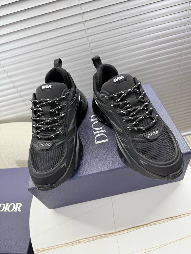 Dior B44 Blade sneaker; dad shoe The B44 Blade sneaker features a generous, volu