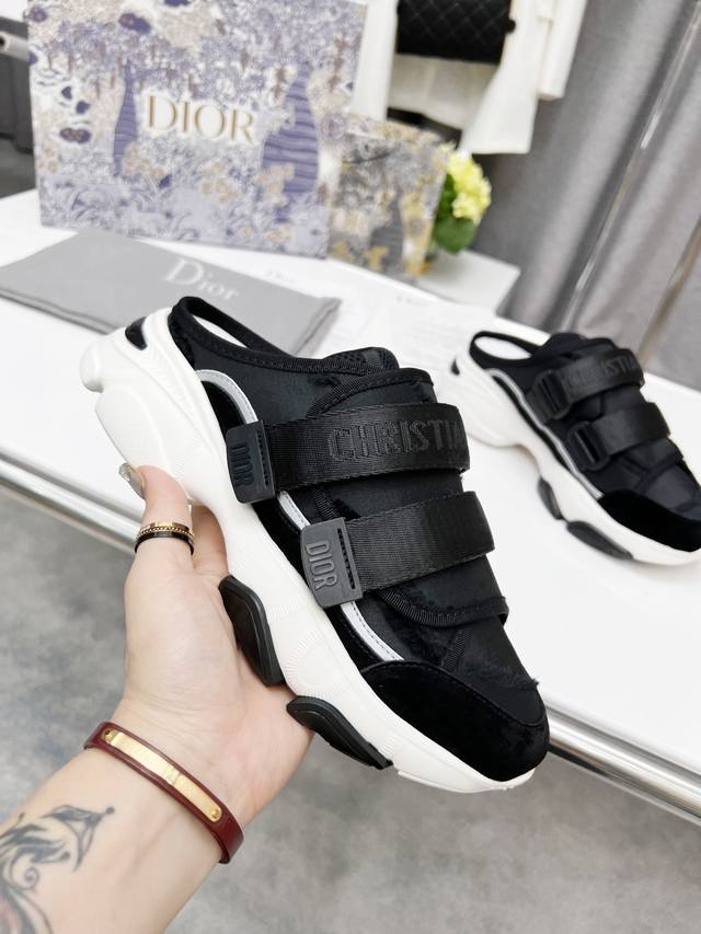 original 1.1 half-slipper. D Dior high-end slippers, new classic style, quality