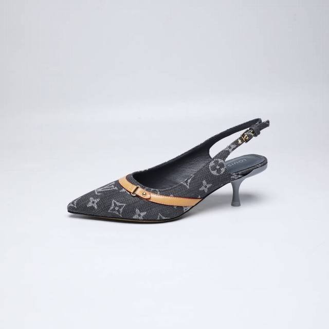 Lv 2025 early spring official website synchronized pointed back high heels . Pur