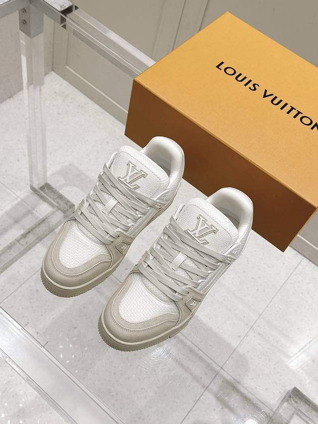 Top version: Men's Lv Louis Vuitton L's Trainer series couple's casual sports sh