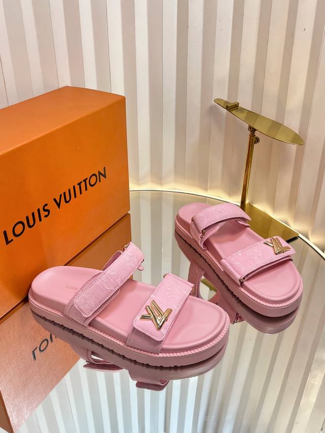 top version Lv Takashi Murakami co-branded L's Bom Dia Comfort series Velcro den