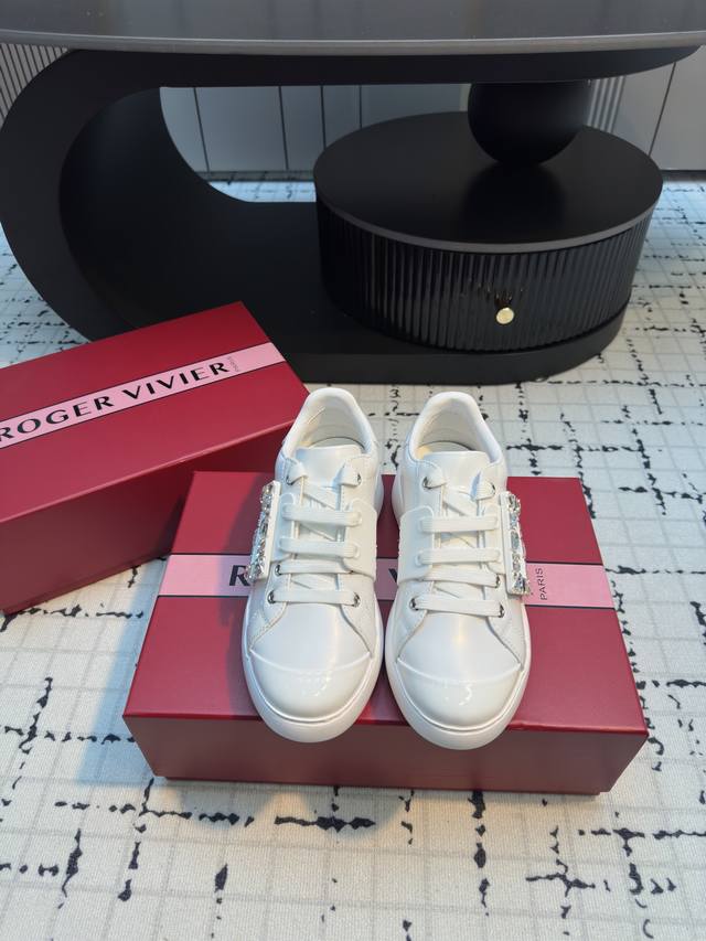 Rv2025 new Viv' Skate leather square buckle thick-soled sneakers | Original purc