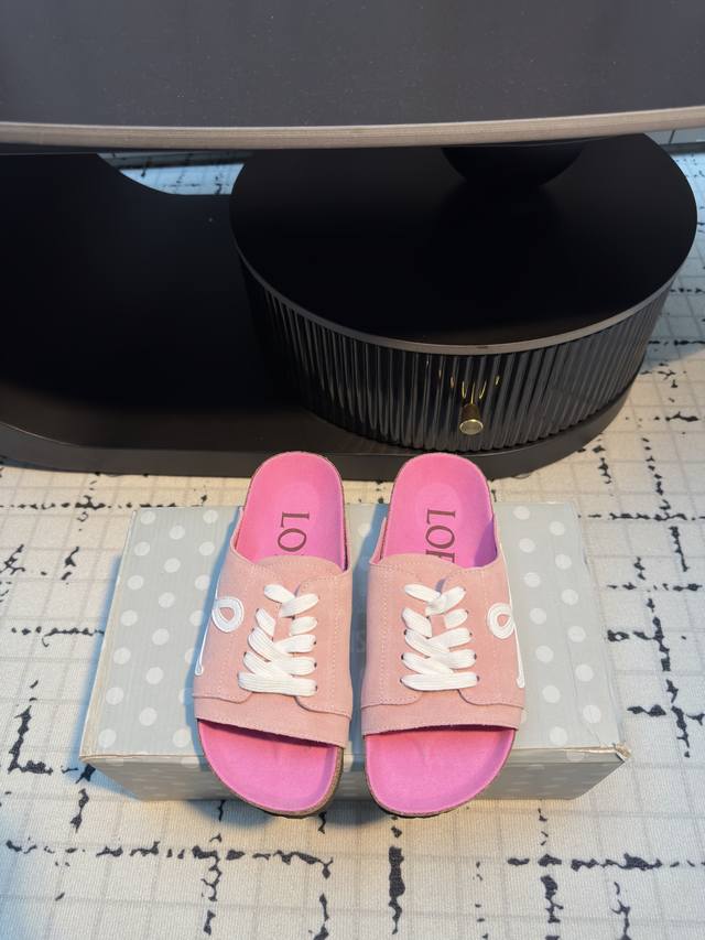 Loewe X Birkenstock Birkenstock full shoe leather suede double buckle fashionabl