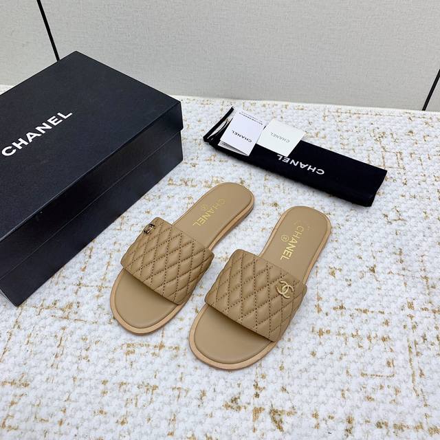 Factory high version Chanel 2025Ss Spring and summer new high-heeled lambskin sl