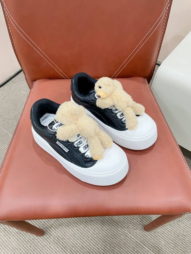 13Demarz* Niche fashion brand 24Ss new bear thick-soled biscuit shoes casual sho