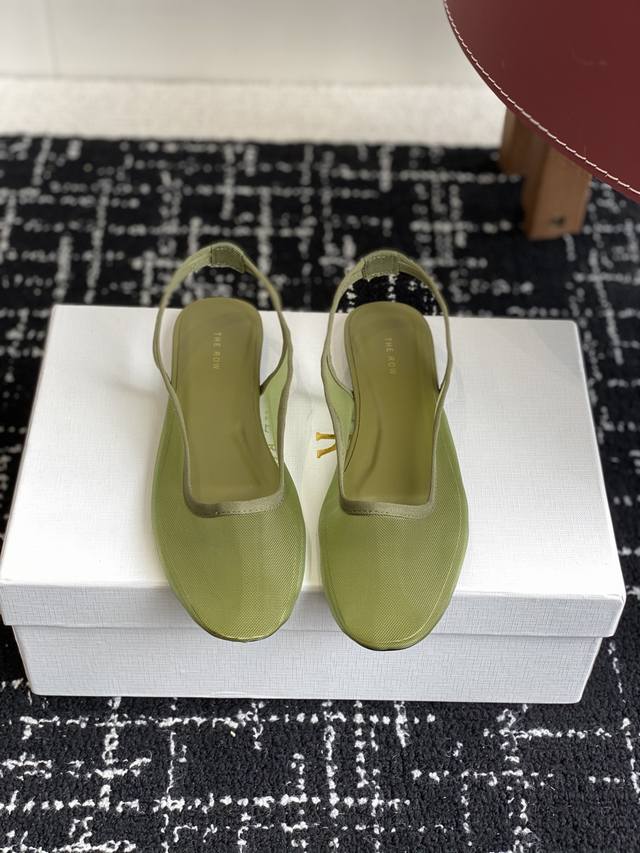 Purchasing-level The Row 25Ss mesh breathable ballet shoes slingback sandals Ful