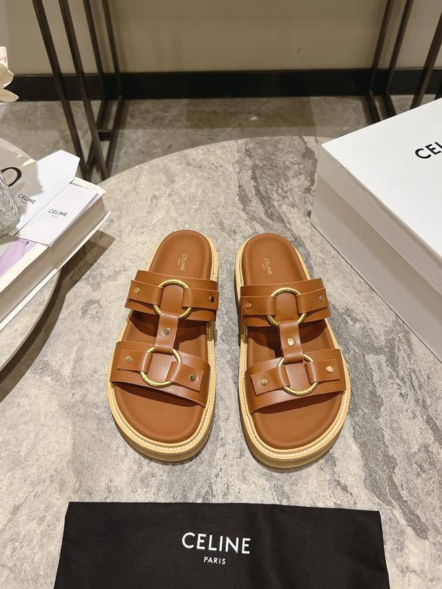 Top version Celine spring and summer new hit Arc de Triomphe British style flat