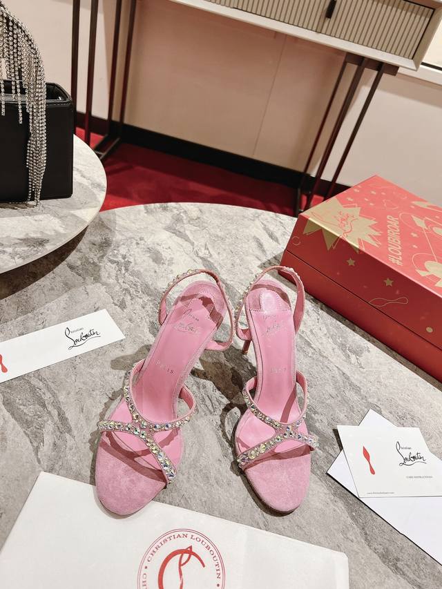 Cross Strap Sandals with Diamonds W. Made to Order No Returns or Exchanges The E