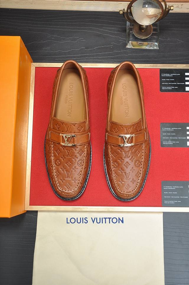 Factory P Lv Full high-end sheepskin lining Lv latest genuine leather business s