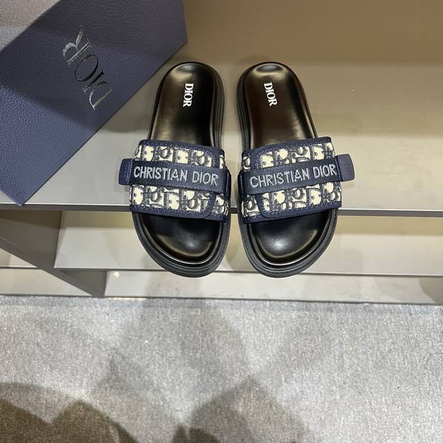 Dior Size: 38-45 Dior's latest H-Town series Oblique thick-soled slipper sandals