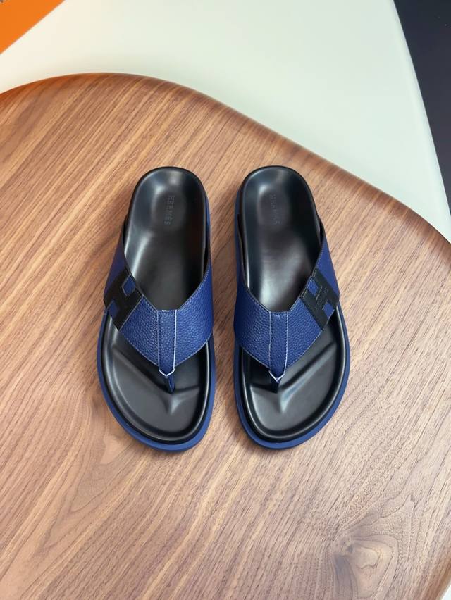 Hermes 80-44 38 45 46 Customized 2025 new Hermes slippers, made of cowhide, wear