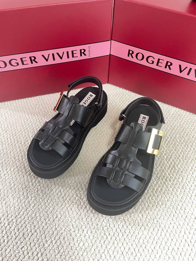 Roger Vivier, Rv25Ss Spring/Summer new Viv Rangers diamond buckle thick-soled sa