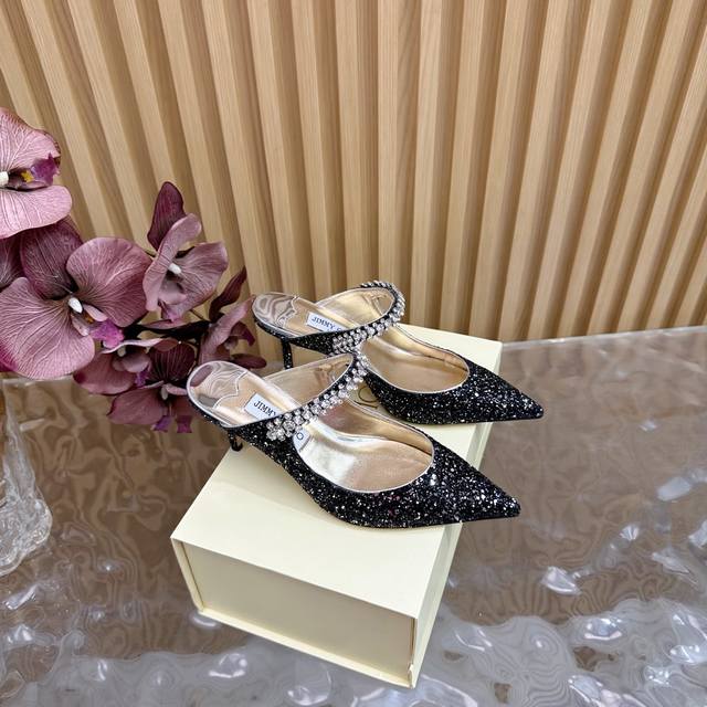 2025Ssjimmy Choo evening high-heeled sandals single shoes top version Australian