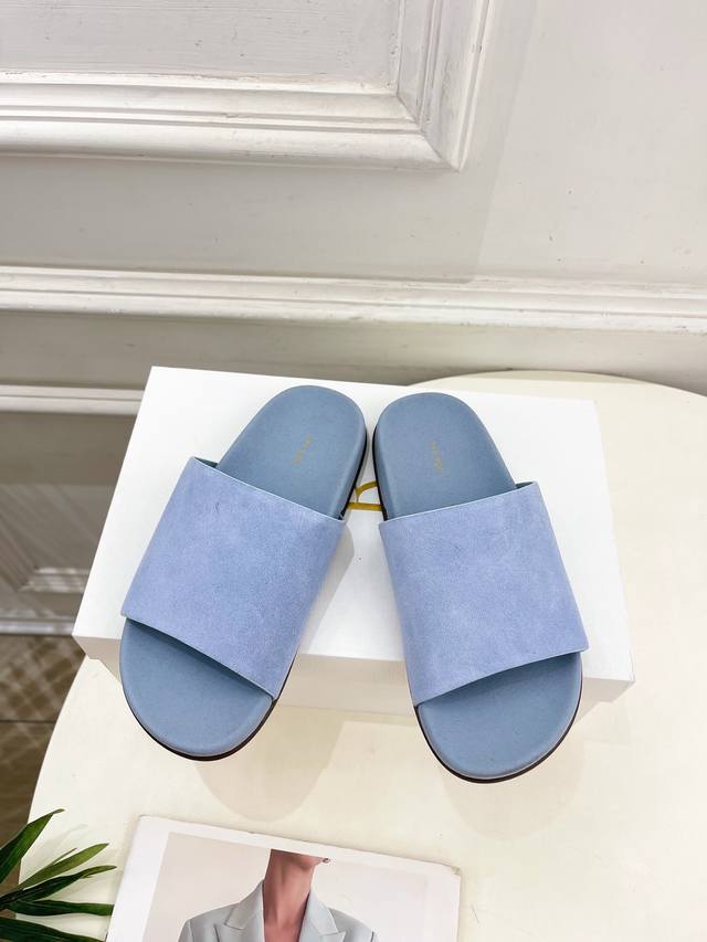The Row 2025 Spring and Summer New Retro Lazy Slippers As the most popular desig