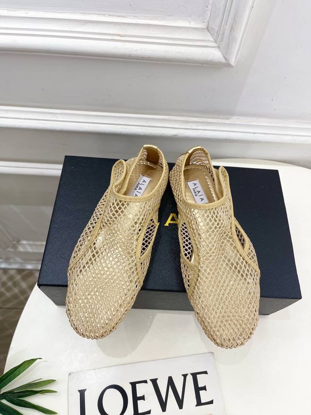 Alaa Alaa 25Ss Spring and Summer New Fishnet Ballet Flats Alaa is the most popul