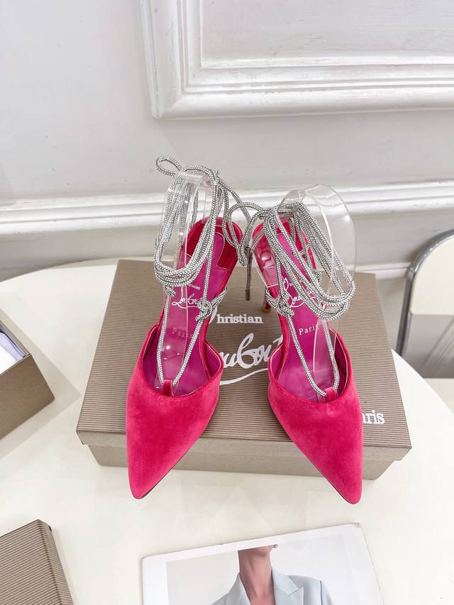 Christian Louboutin Cl red sole shoes 25Ss latest Just Jewel crystal diamond hig
