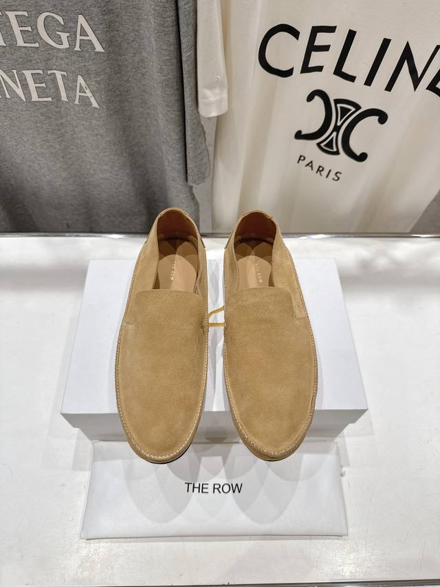 High version factory The Row 2025Ss new hit flat loafers slip-on shoes retro mul