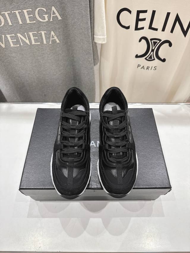 High version factory Chane* Xiaoxiang 2025Ss new lace-up panda shoes casual shoe