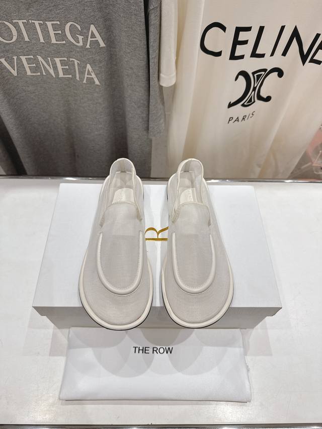 High version factory The Row 2025Ss summer hit flat mesh loafers single shoes Ve