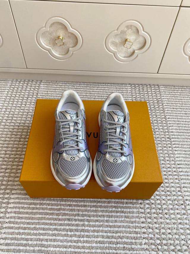 Louis Donkey Couple Silver Horn King Lv Olympia Series Casual Sports Shoes Lv al