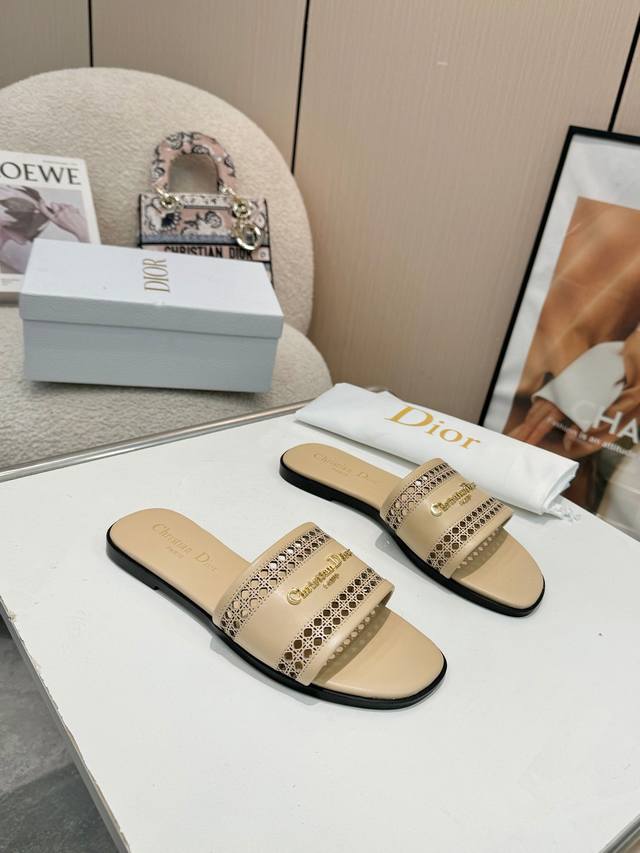 leather sole 2025 Dior flat new style, size: 35-43