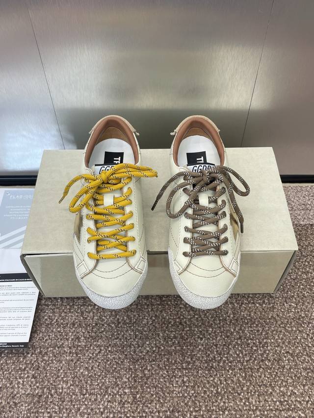 Factory P price P Golden Goos* 2025 Spring and Summer New Color Flat Lace-up Ger